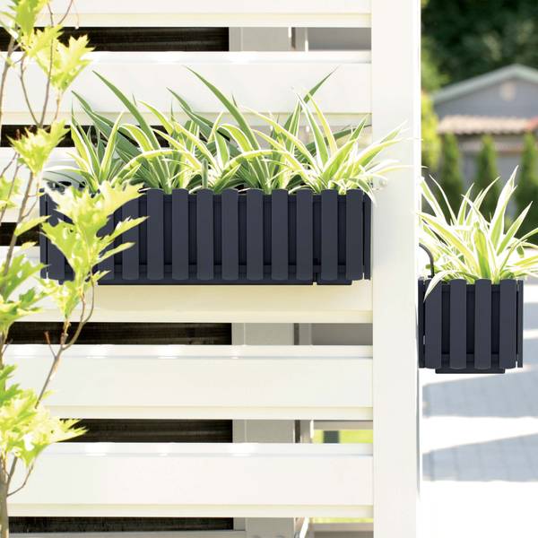 Blumentopf EDANTI Grau - Polypropylen - 58 x 17 x 18 cm