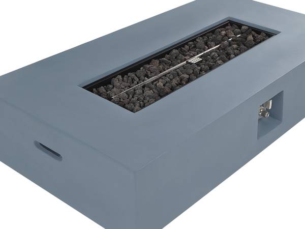 Braséro à gaz PAVO Gris - Métal - 143 x 31 x 71 cm