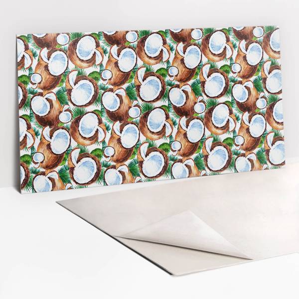 Zelfklevend Wandpaneel Nux polyester-PVC - 100 x 50 x 1 cm