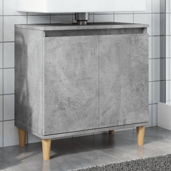 Waschbeckenunterschrank XT8823 Grau - Holzwerkstoff - 33 x 60 x 58 cm