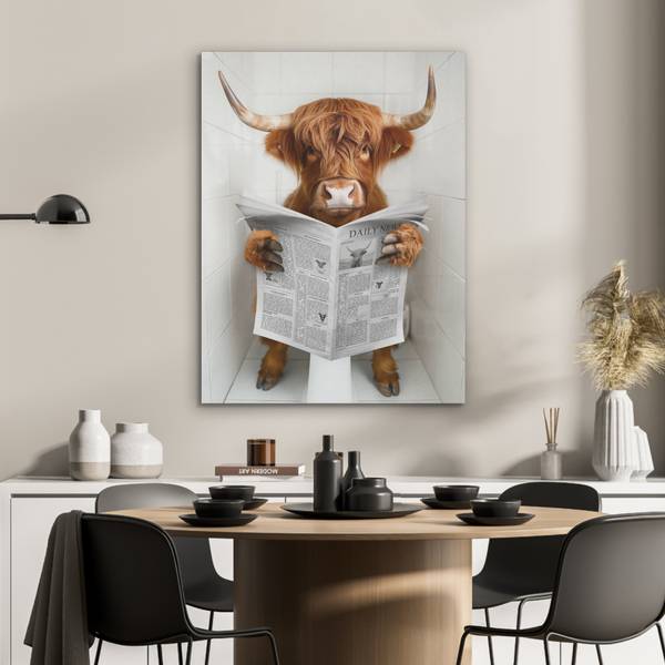 AKUSTIKBILD Hochlandrind 60 x 80 cm