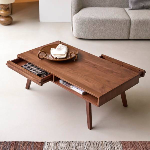 Couchtisch Niels Braun - Akazie - 115 x 40 x 60 cm