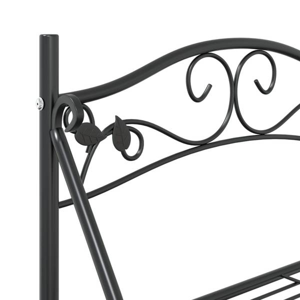 Blumenregal 319353 Schwarz - Stahl - 30 x 96 x 56 cm