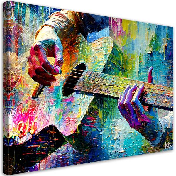 Wandbild gitarre musik 90 x 60 cm
