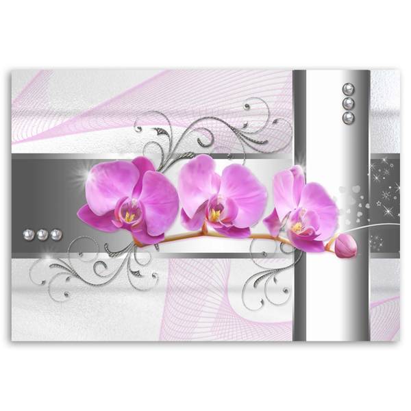 3D Wandbild Orchideen - Bilder-Manufaktur Alu-Verbund Bild 50x50 Cm Moderner Wandschmuck