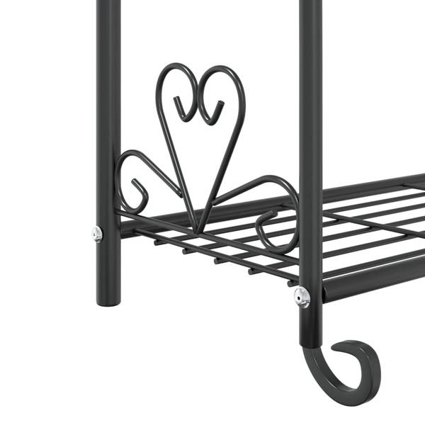Blumenregal 319353 Schwarz - Stahl - 30 x 96 x 56 cm