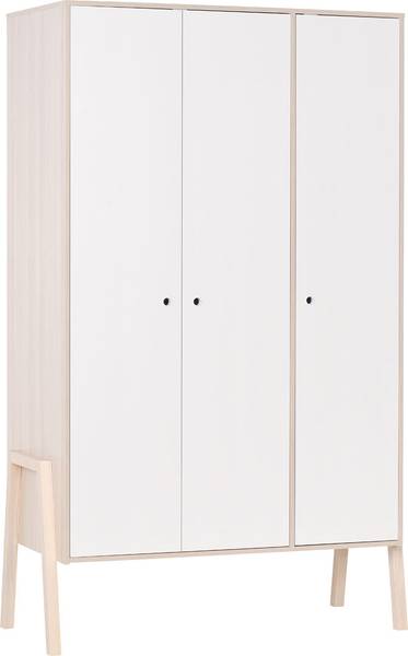 3-türiger Kleiderschrank SPOT Weiß - Holzwerkstoff - 128 x 210 x 60 cm