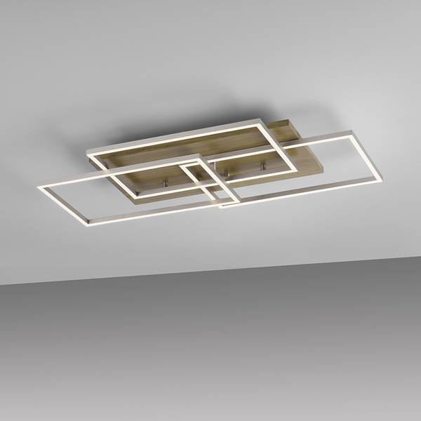 Deckenlampe Rahmen Holz Braun - Metall - 40 x 6 x 72 cm