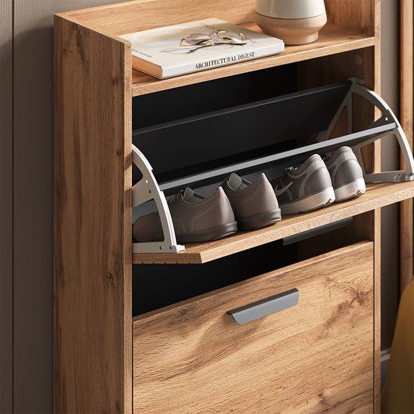Schuhkipper Amber 55555 Braun - Holzwerkstoff - 60 x 100 x 25 cm