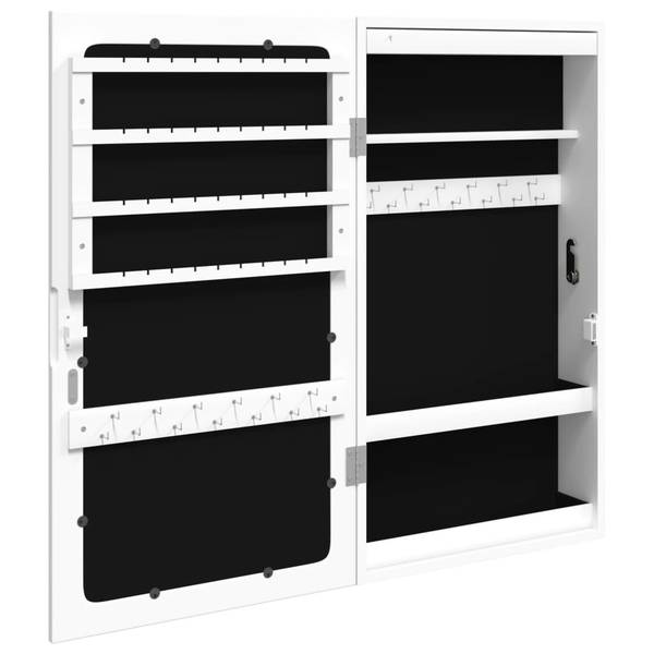 Schmuckschrank mit Spiegel 3028737 Weiß - Holzwerkstoff - 37 x 67 x 10 cm