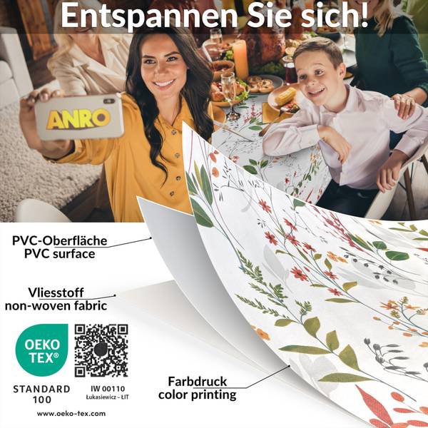 Wachstuchtischdecke Natur BO Tiefe: 200 cm
