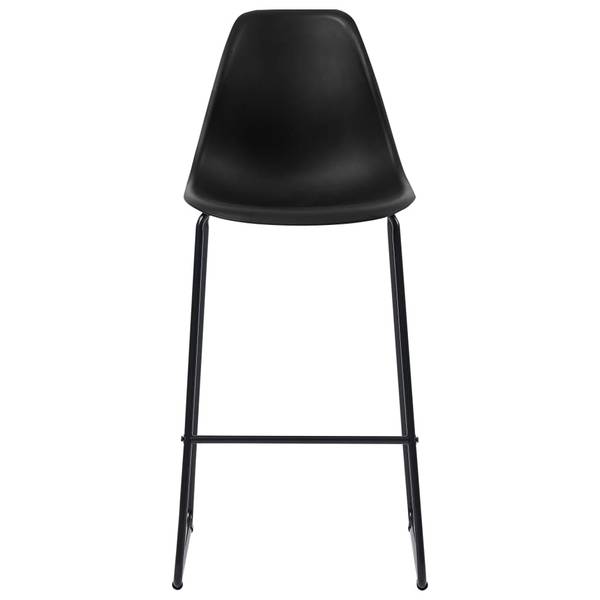 Barstuhl 299436 (2er Set) Schwarz - Metall - Kunststoff - 48 x 112 x 57 cm