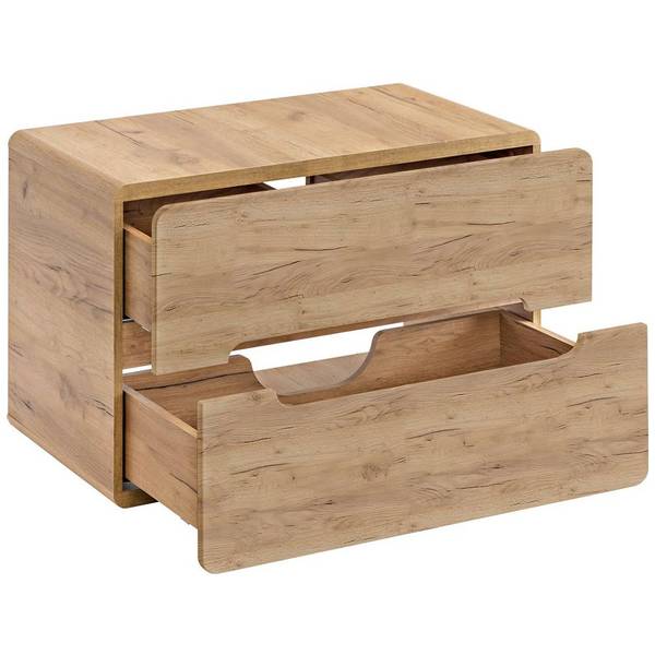 Badmöbel-Set LUTON-56-389 3er-Set Braun - Holzwerkstoff - 130 x 200 x 46 cm