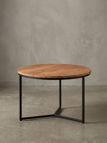 Couchtisch CEIRA mit Dreibeingestell Beige - Akazie - 60 x 38 x 60 cm