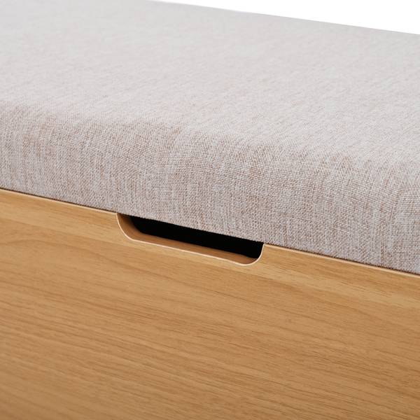 Schoenenbank NaturWoody bruin - plaatmateriaal op houtbasis - 40 x 50 x 115 cm