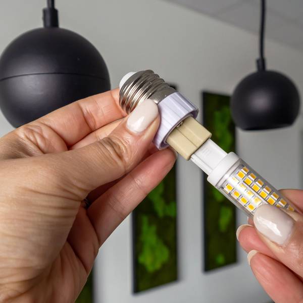 4x E27 auf G9 Lampensockel Adapter Weiß - Kunststoff - 4 x 10 x 10 cm