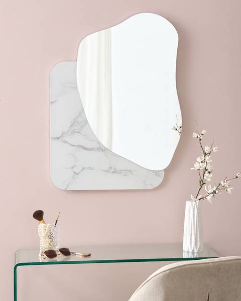 Wandspiegel ARVERT Weiß - Holzwerkstoff - 60 x 80 x 1 cm