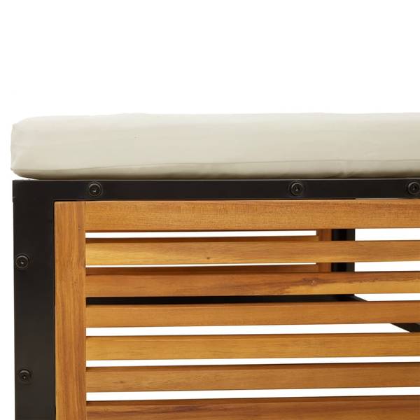 Salon de jardin 3033768-10 (lot de 7) Blanc - Acacia - 68 x 64 x 68 cm