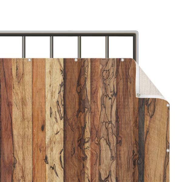 Balkon Sichtschutz Woody Flamed 350 x 75 cm