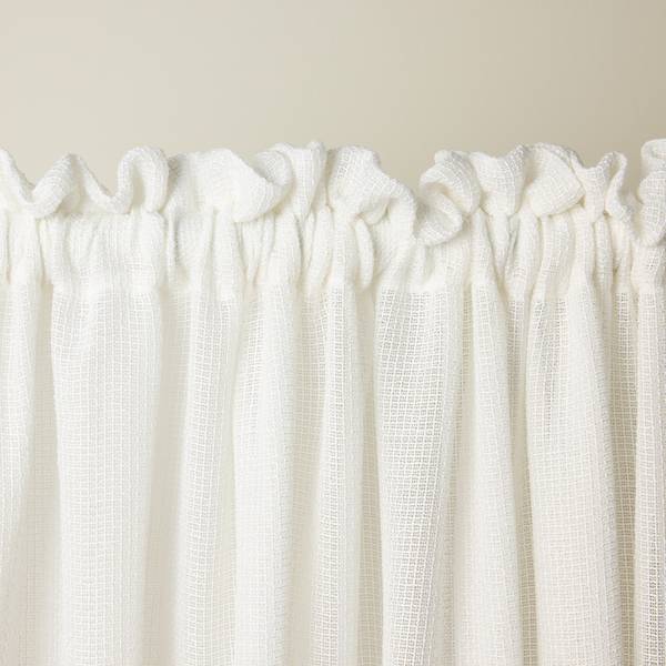 VORHANG MIT VISKOSE Leiva Weiß - Polyester - 140 x 1 x 250 cm