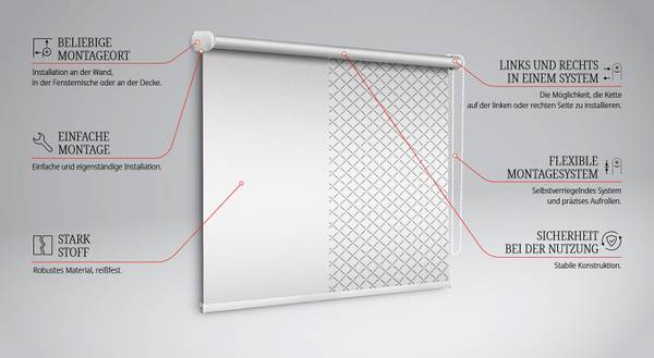 Rolgordijn LOZENGE 60 x 140 cm