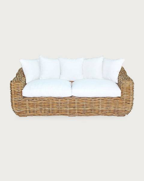 Canapé & fauteuil de jardin Phuket Marron - Bois massif - 230 x 85 x 230 cm