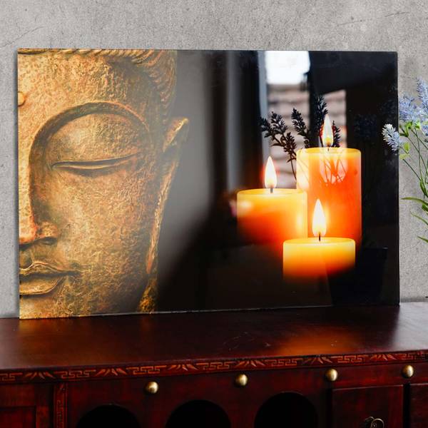 Glasbild T117 Buddha Sicherheitsglas - 60 x 40 x 4 cm