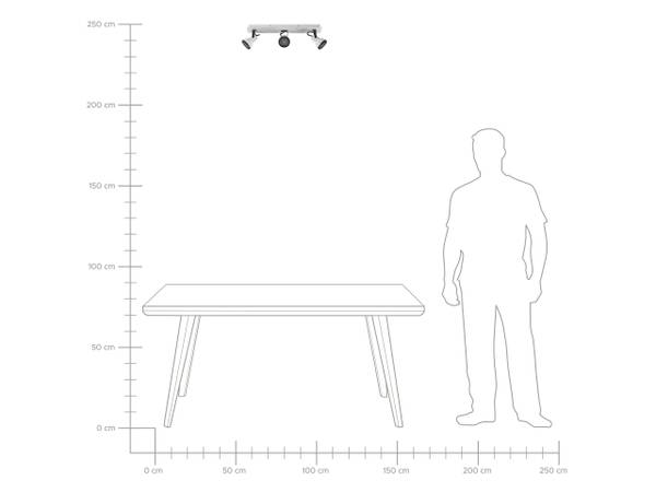 Deckenlampen BARO 44 x 7 cm