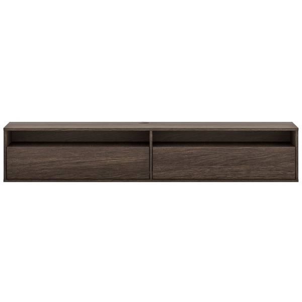 Meuble TV Heggers Marron foncé - Imitation chêne foncé