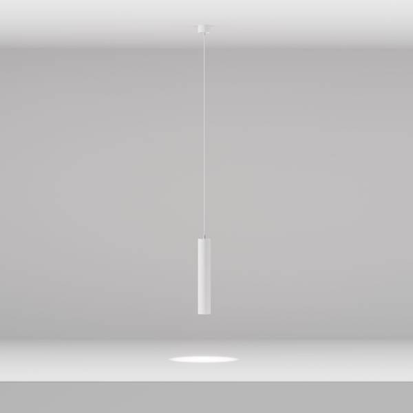 Suspension Focus LED Blanc - Aluminium - 6 x 30 x 6 cm