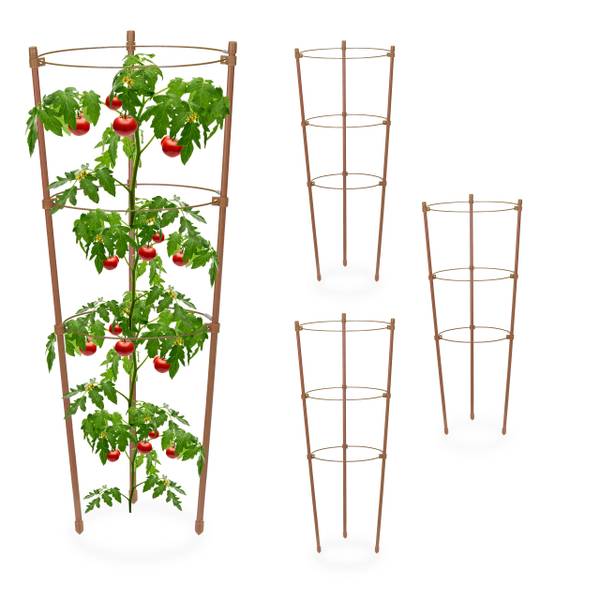 Rankhilfe 45 cm 4er Set braun Braun - Eisen - 22 x 45 x 22 cm