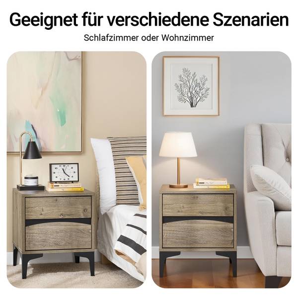 Nachttisch FBT165-N Braun - Holzwerkstoff - 40 x 47 x 40 cm