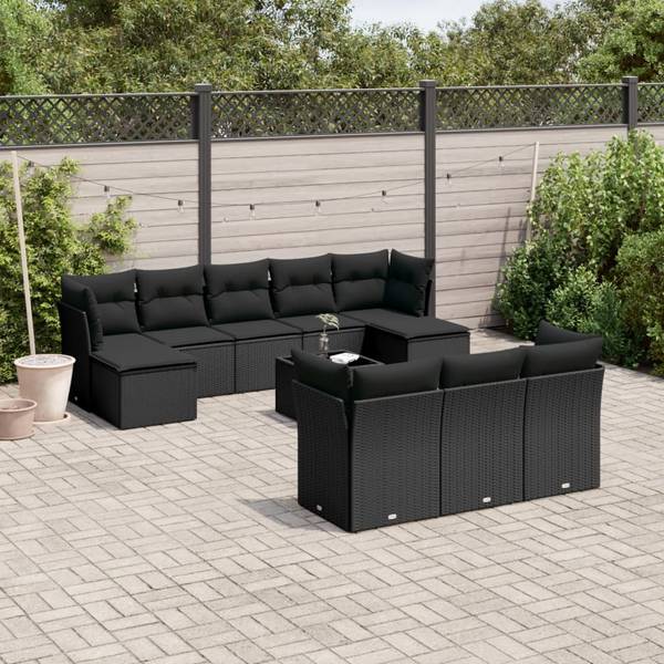 Salon de jardin 3034274-2 lot de 11 Noir