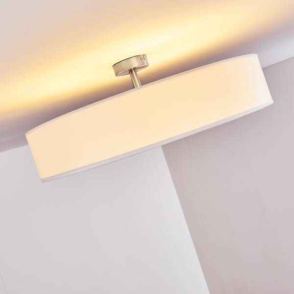 Deckenleuchte Mels Silber - Weiß - 63 x 22 x 63 cm