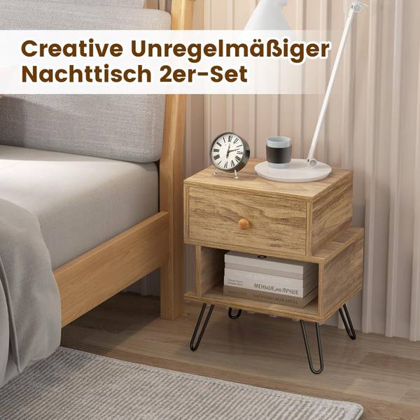 Nachttische TG32163(2er-Set) Braun