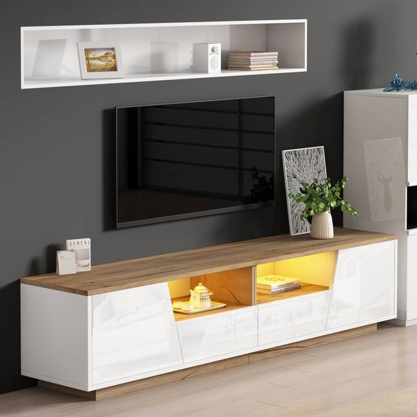 TV-meubel Astraios Ⅰ hout - wit