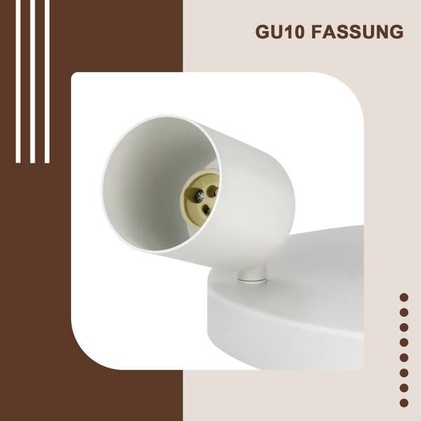 Spot plafond Angermünde 3 ampoules Blanc - Métal - 20 x 15 x 20 cm