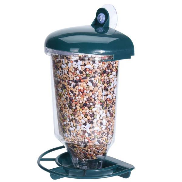 Vogelfutterspender 2er Set SET066 Grün - Kunststoff - 10 x 23 x 14 cm