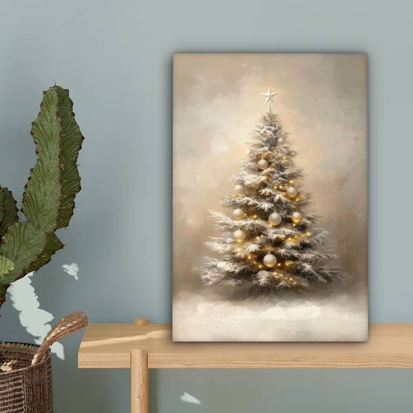 CANVAS SCHILDERIJ Kerst 20 x 30 cm