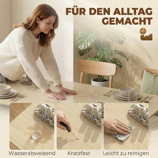 Opvouwbare eettafel 83A-501V90WT wit - plaatmateriaal op houtbasis - 85 x 73 x 169 cm