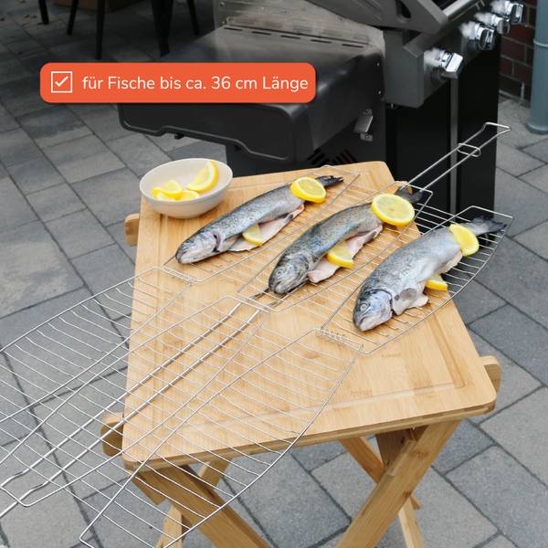 Fischgriller 14113 Silber - Metall - 40 x 40 x 65 cm