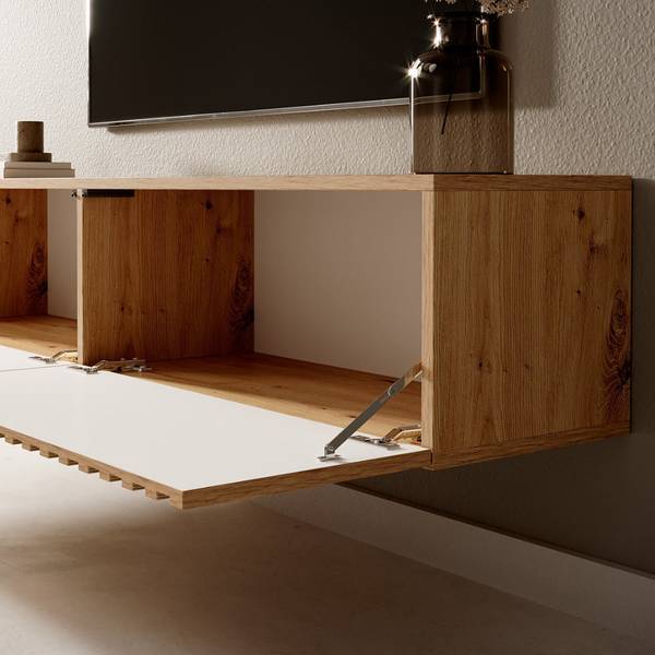 TV-Hängeboard TELIRE Braun - Holzwerkstoff - 140 x 30 x 32 cm