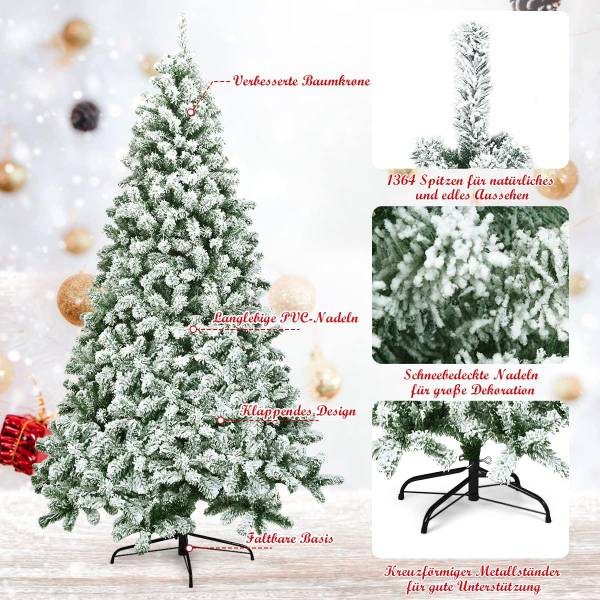 Tannenbaum CM22867 Grün - Kunststoff - 122 x 225 x 122 cm