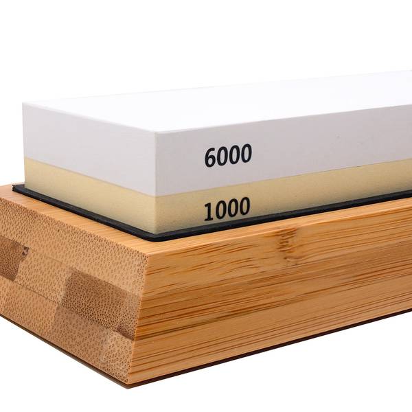 Messer Schleifstein Set 1000/6000 Weiß - Naturfaser - 10 x 7 x 26 cm