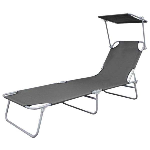 Sonnenliege 3005313 Grau - Stahl - 58 x 27 x 189 cm