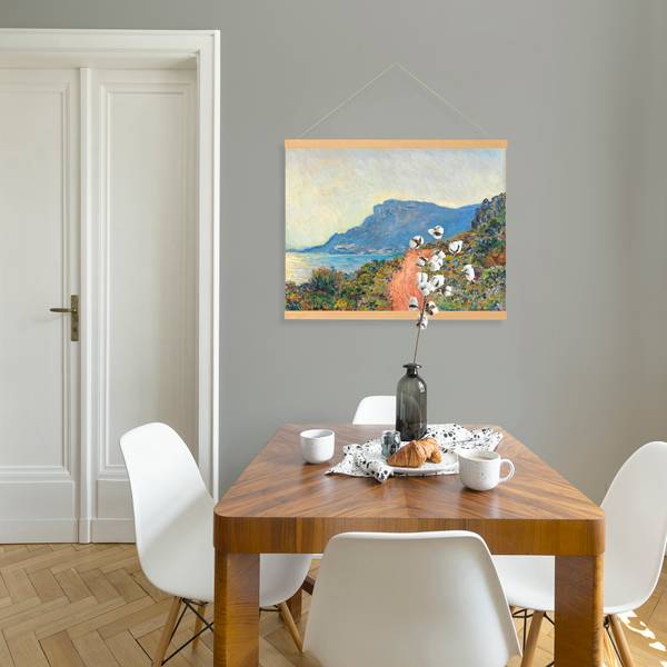 Poster Südliche Landschaft Leinen - 80 x 60 x 1 cm