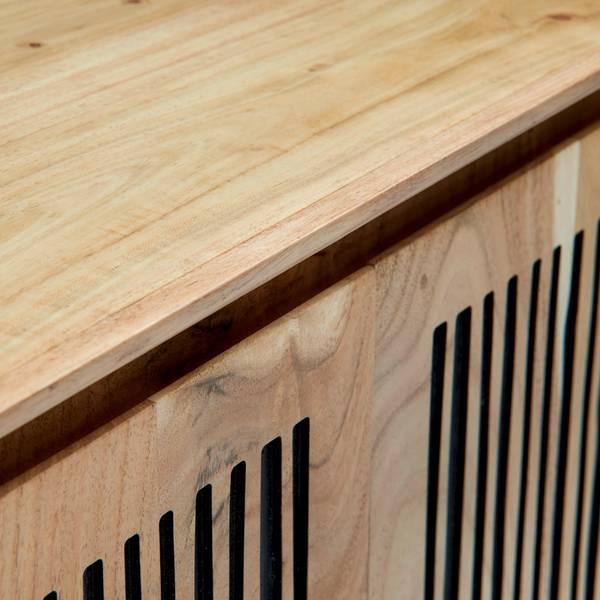 Highboard TARIM Schwarz - Braun - Metall - Holz teilmassiv - 80 x 150 x 40 cm