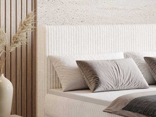 Boxspringbett BRISA Creme - Liegefläche Breite: 140 cm
