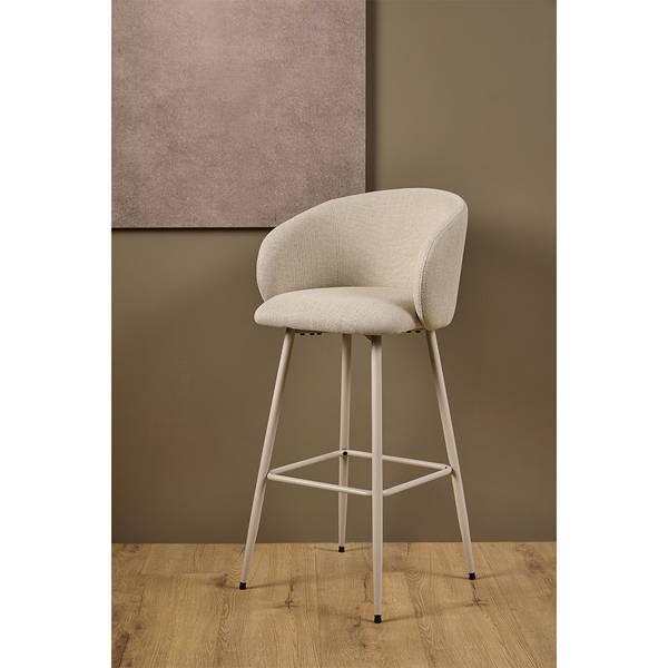 Eleanor barkruk set van 2 beige - textiel - 54 x 105 x 52 cm