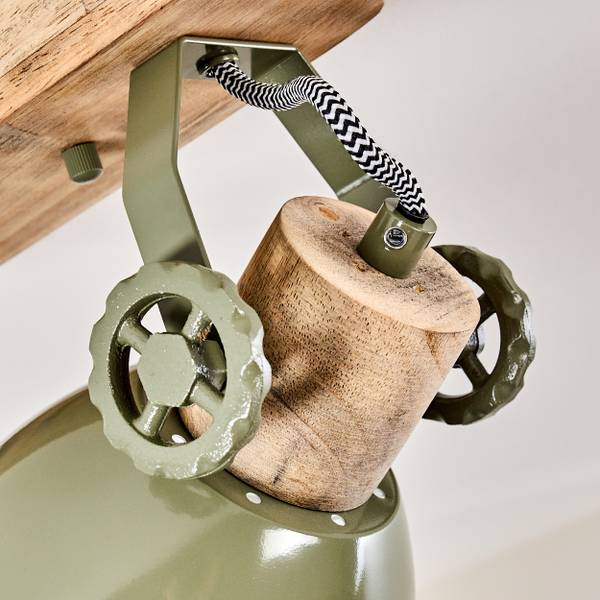 Deckenleuchte Cotes Grün - 16 x 23 x 32 cm - Flammenanzahl: 2 - Metall - Durchmesser Lampenschirm: 145 cm